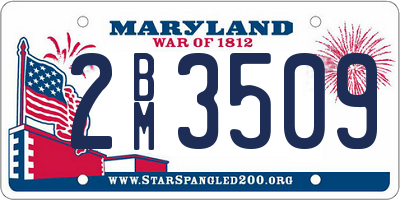MD license plate 2BM3509