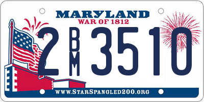 MD license plate 2BM3510