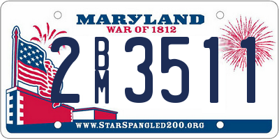 MD license plate 2BM3511