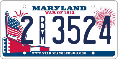 MD license plate 2BM3524