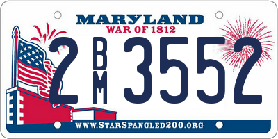 MD license plate 2BM3552