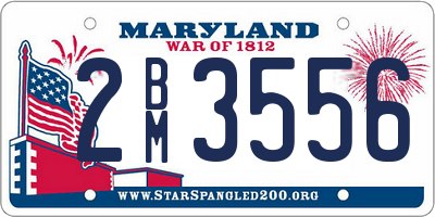 MD license plate 2BM3556