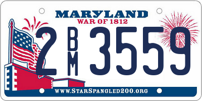 MD license plate 2BM3559