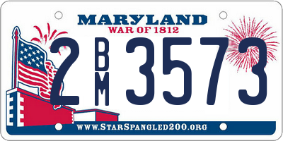 MD license plate 2BM3573