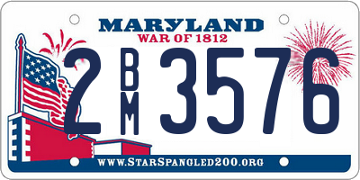 MD license plate 2BM3576