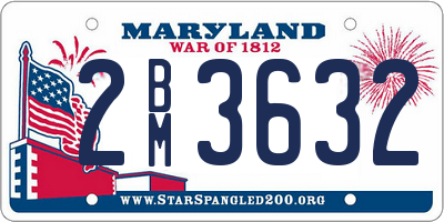 MD license plate 2BM3632