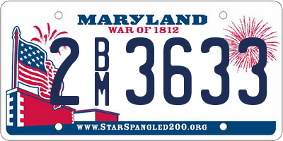 MD license plate 2BM3633