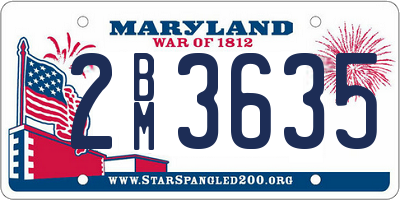 MD license plate 2BM3635
