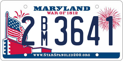 MD license plate 2BM3641