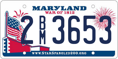 MD license plate 2BM3653