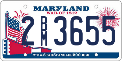 MD license plate 2BM3655