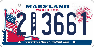 MD license plate 2BM3661