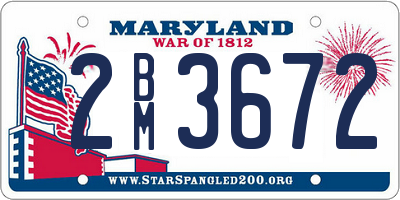 MD license plate 2BM3672