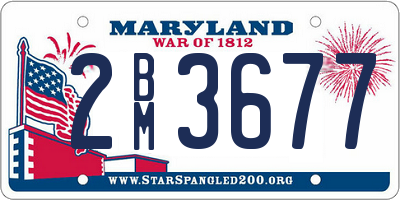 MD license plate 2BM3677