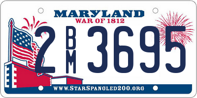 MD license plate 2BM3695