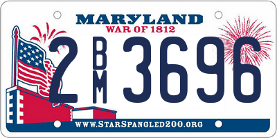 MD license plate 2BM3696