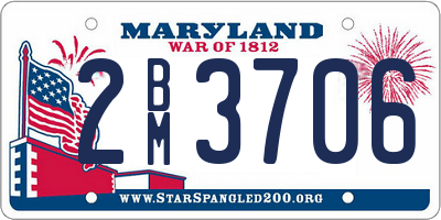 MD license plate 2BM3706