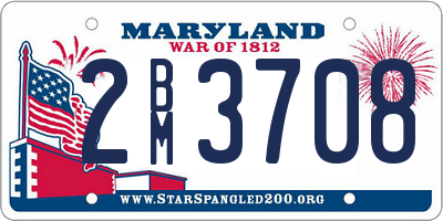 MD license plate 2BM3708