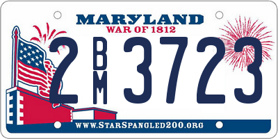 MD license plate 2BM3723