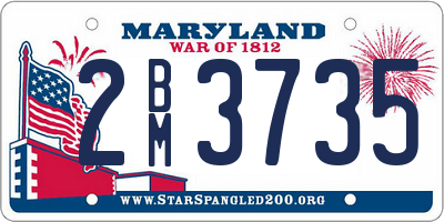 MD license plate 2BM3735