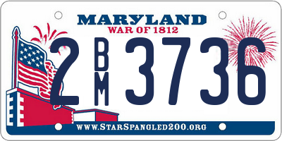 MD license plate 2BM3736