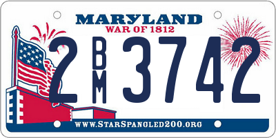 MD license plate 2BM3742