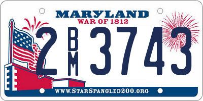 MD license plate 2BM3743