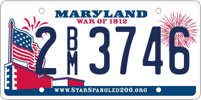 MD license plate 2BM3746