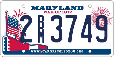 MD license plate 2BM3749