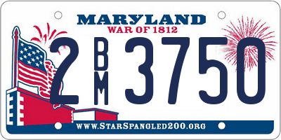 MD license plate 2BM3750