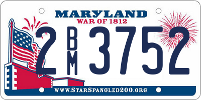 MD license plate 2BM3752