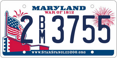 MD license plate 2BM3755