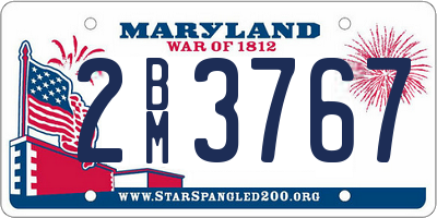 MD license plate 2BM3767