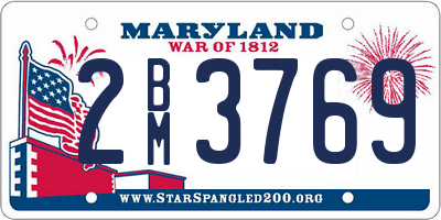 MD license plate 2BM3769