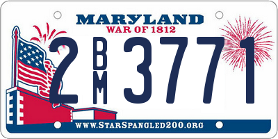 MD license plate 2BM3771