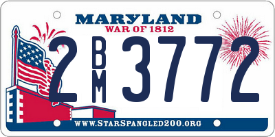 MD license plate 2BM3772
