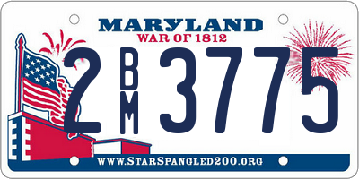 MD license plate 2BM3775