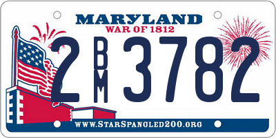 MD license plate 2BM3782