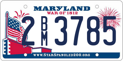 MD license plate 2BM3785