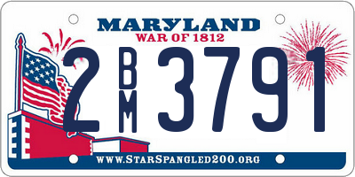 MD license plate 2BM3791