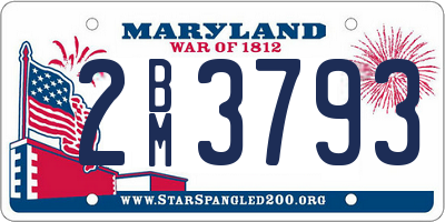 MD license plate 2BM3793