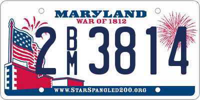 MD license plate 2BM3814