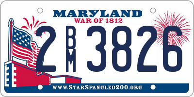 MD license plate 2BM3826