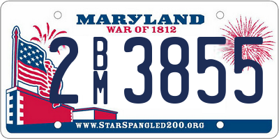 MD license plate 2BM3855