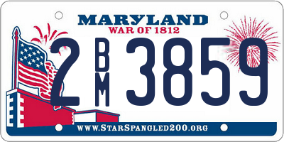 MD license plate 2BM3859