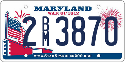 MD license plate 2BM3870