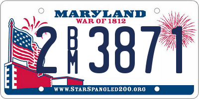 MD license plate 2BM3871