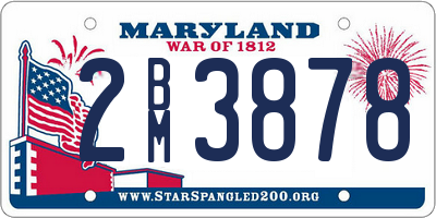 MD license plate 2BM3878