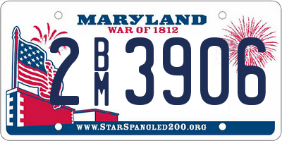 MD license plate 2BM3906