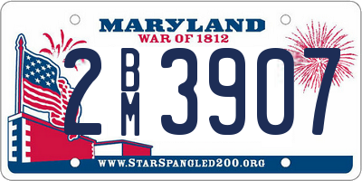 MD license plate 2BM3907